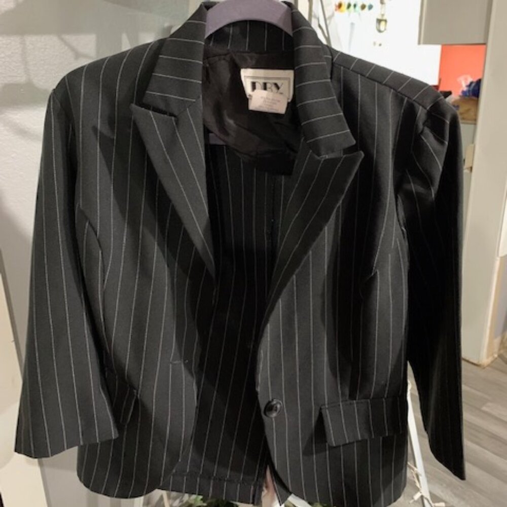 Black and White Pinstripe Jacket